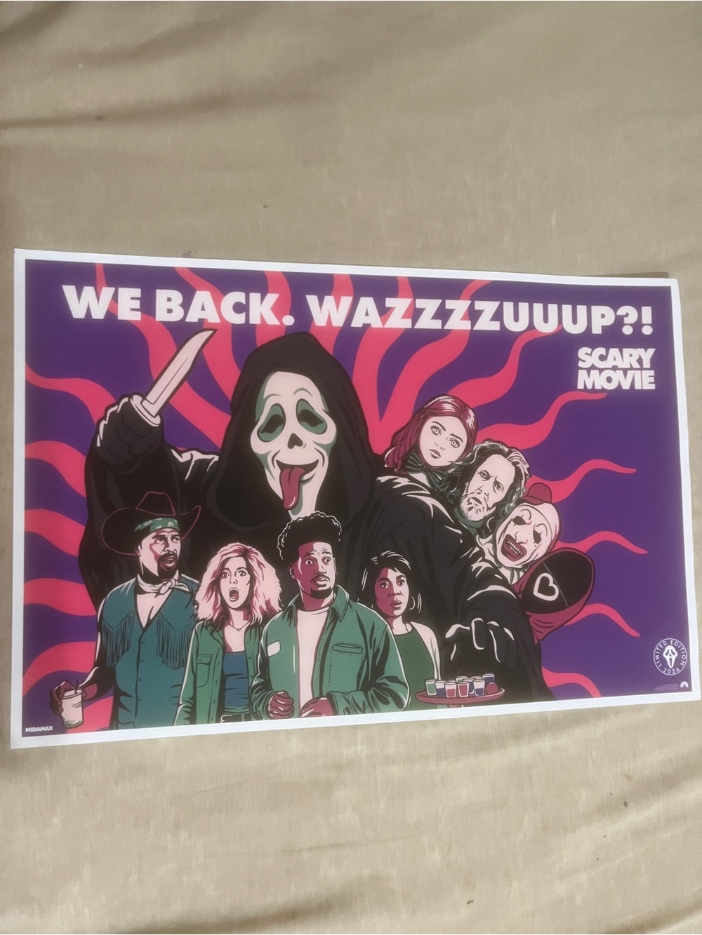 Scary Movie 6 Limited Edition Movie Poster Ghostface Wayan Terrifier Wazap 2026